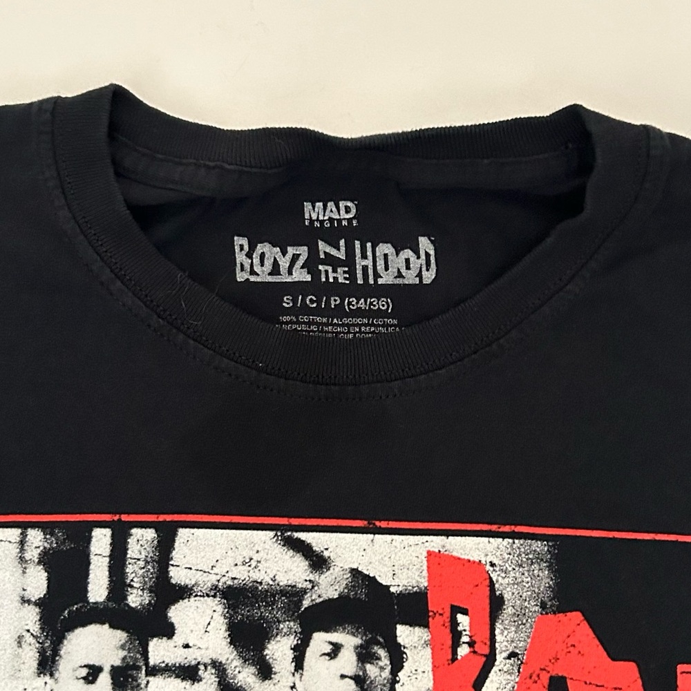 Boyz N The Hood Black Cotton Short Sleeve Crew Neck Graphic Tee Shirt size Small - Picture 2 of 5